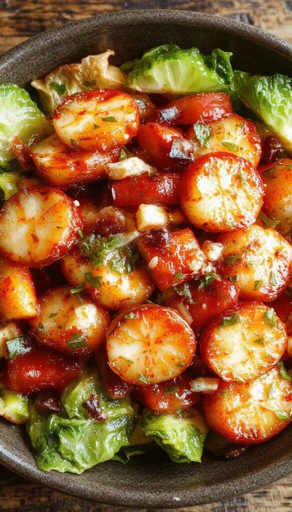 A vibrant summer salad featuring colorful vegetables and herbs in a jar of homemade pickled dressing.