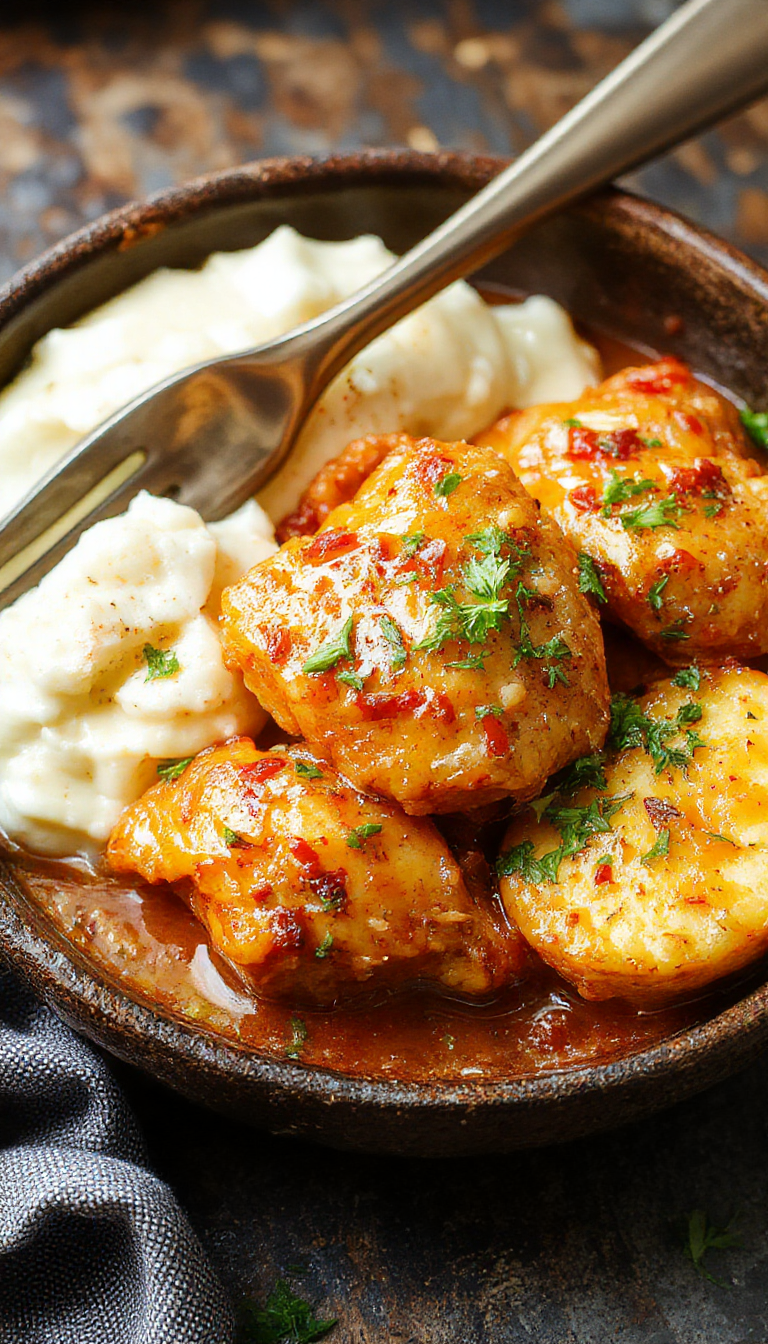 A plate of creamy butter chicken garnished with fresh cilantro served with steamed rice on a wooden table.