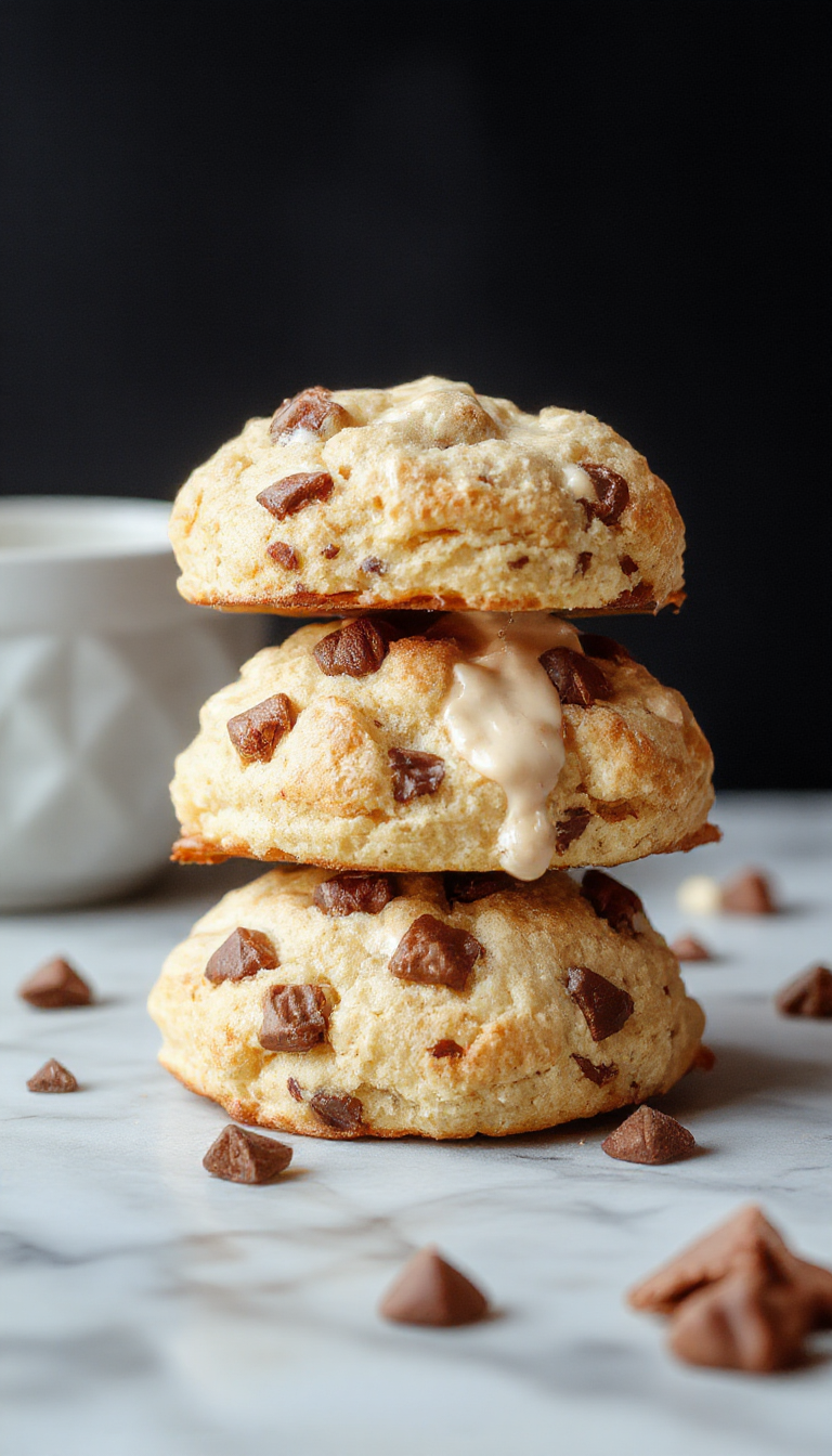 A plate of freshly baked grab-and-go protein biscuits on a rustic wooden table, showcasing their golden-brown crust and hearty texture.