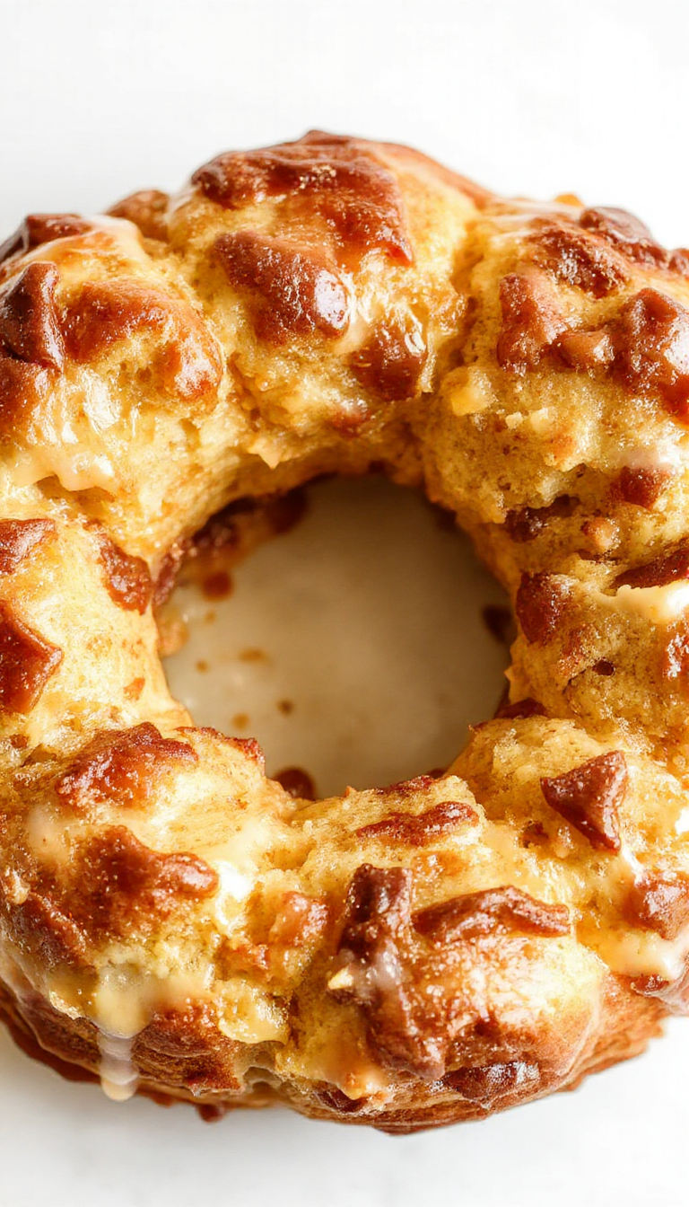 A batch of Peachy Keen Cruffins arranged on a rustic platter, showcasing golden, flaky layers with vibrant peach filling peeking out.