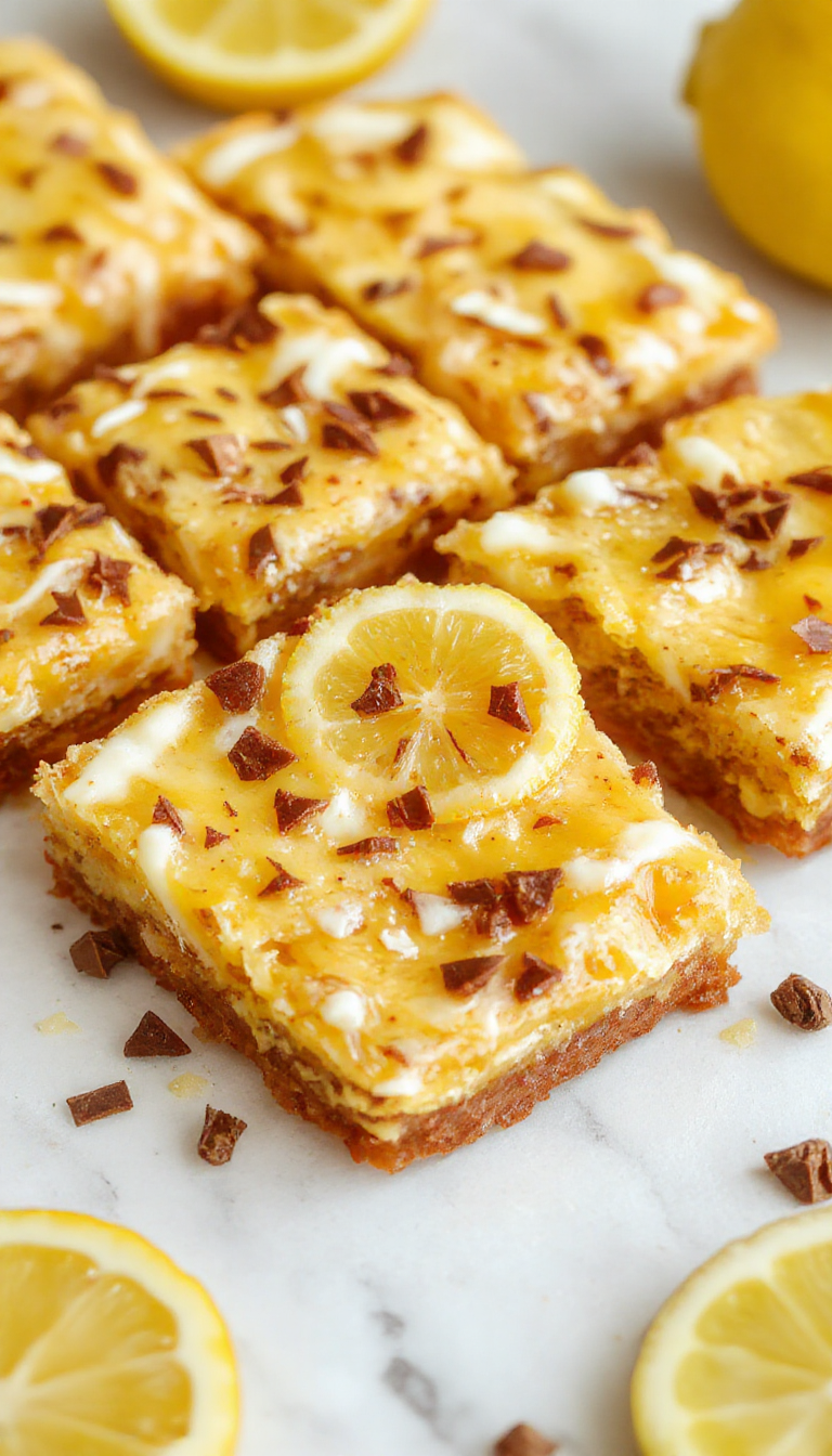 A close-up of Zesty Lemon Dream Bars arranged on a white plate, showcasing their bright yellow citrus glaze and fudgy texture topped with lemon zest.