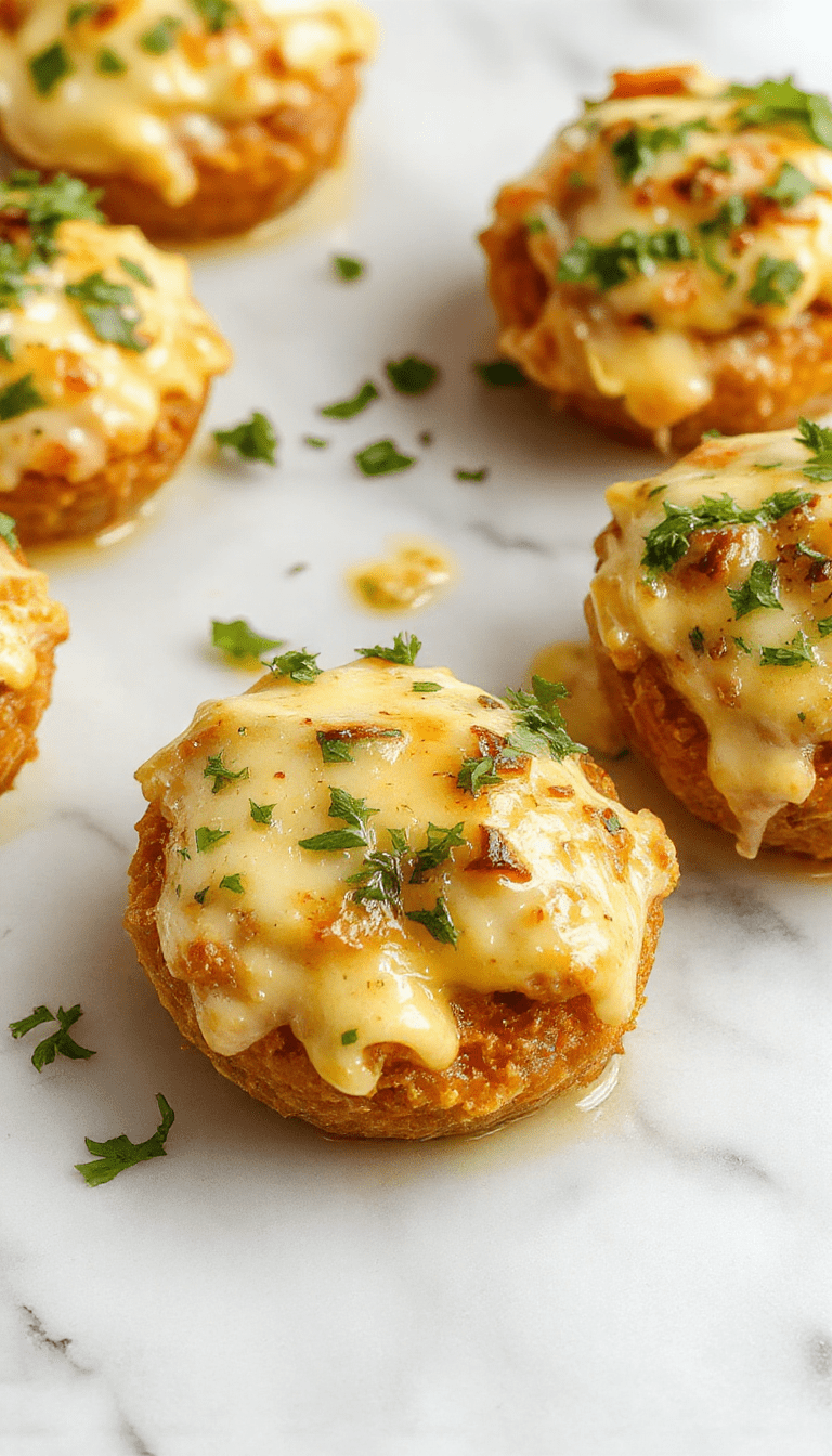 Colorful plate of golden-brown chicken bites coated in glossy garlic butter sauce, nestled on a bed of creamy pasta with herbs, garnished with parsley, styled for a rustic yet elegant presentation