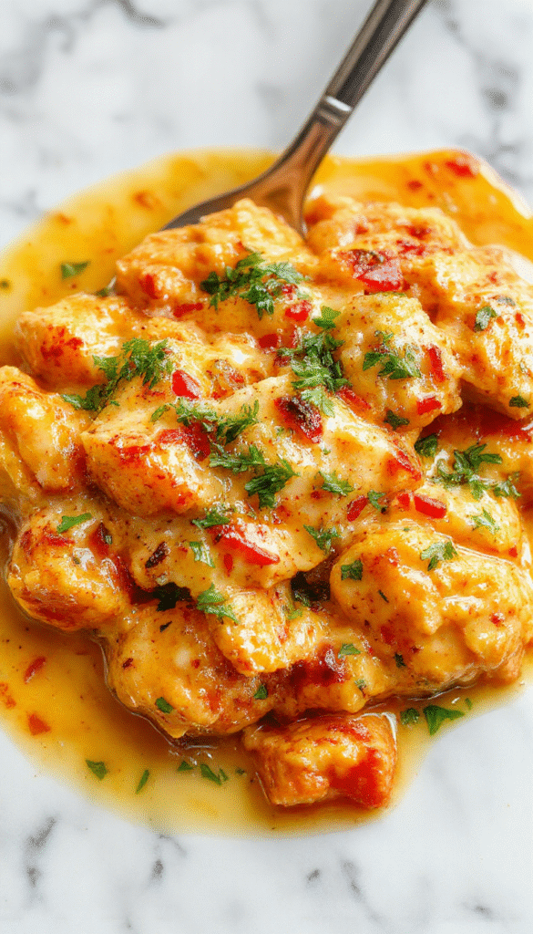 A vibrant plate of homemade butter chicken featuring tender pieces of chicken coated in rich, creamy sauce with a glossy finish, garnished with fresh cilantro, served alongside steamed rice on a rustic wooden platter, presenting a colorful and hearty Indian-inspired meal.