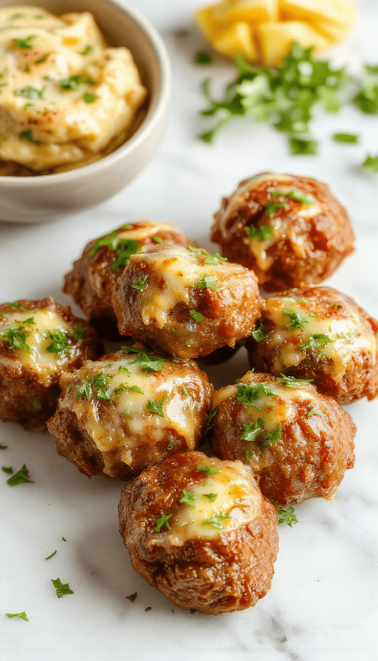 Colorful plate featuring tender beef bites glazed with garlic butter, garnished with fresh herbs on a rustic wooden surface, showcasing a glossy, juicy texture with a hint of green from herbs and a golden brown crust.