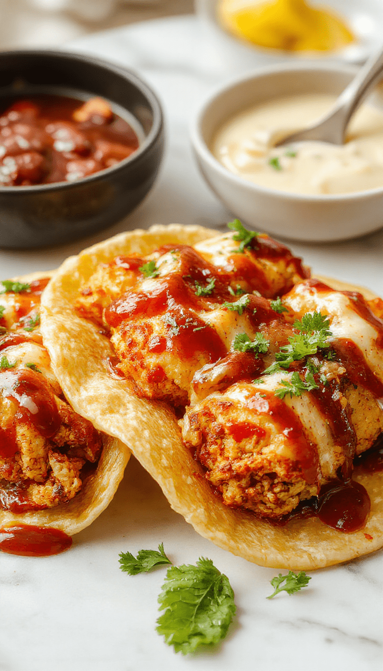 Colorful mini chicken tacos baked to golden perfection on a white plate, garnished with fresh cilantro and diced tomatoes, showcasing crispy shells, tender shredded chicken, melted cheese, and vibrant toppings.