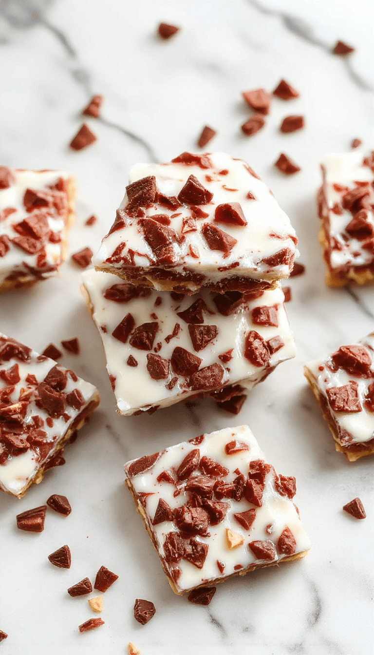 Colorful protein yogurt bark shown close-up with vibrant toppings like berries, nuts, and seeds on a white plate, with a textured wooden background, highlighting the creamy texture and fresh ingredients.