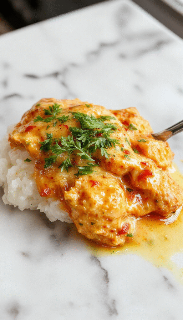 A vibrant plate of homemade butter chicken featuring tender chunks of chicken coated in a rich, orange-yellow sauce garnished with fresh cilantro, served alongside fluffy steamed rice on a rustic wooden table with a background of spices and herbs, capturing a warm, inviting culinary scene.