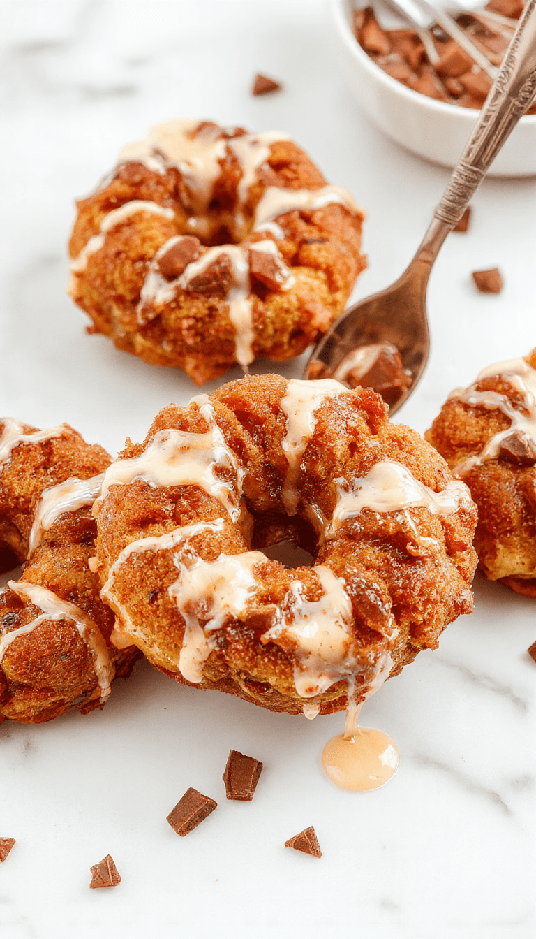 A golden-brown monkey bread pulled apart to reveal soft, gooey, cinnamon-sugar swirls topped with a caramel glaze, arranged in a round pan and garnished with a sprinkle of powdered sugar, styled on a rustic wooden table with a cozy setting.